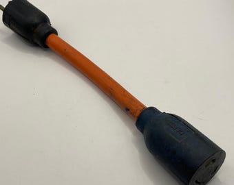 Carol Heavy Duty 11 Inch Pigtail Adapter 3-Prong Male to 3-Slot Locking Female