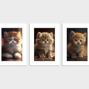 Cute Adorable Kitten Digital Prints