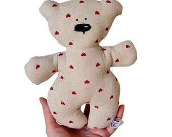 Stuffed bear Interier bear Art doll Textile teddy bear Primitive bear Primitive toy Stuffed animal Textile animal Hand made Gift for girl