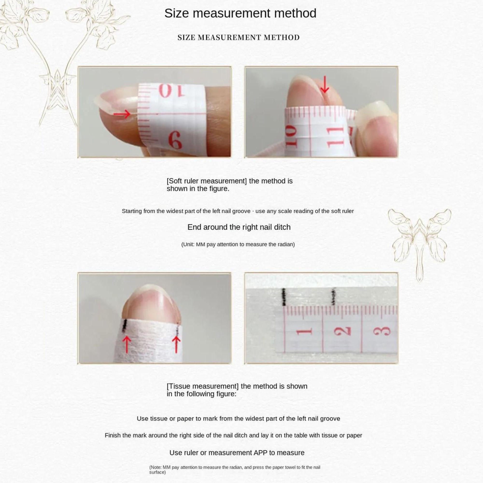 Long Nails Handmade Blue Press on Nails, Fairytale Hand Paint Design