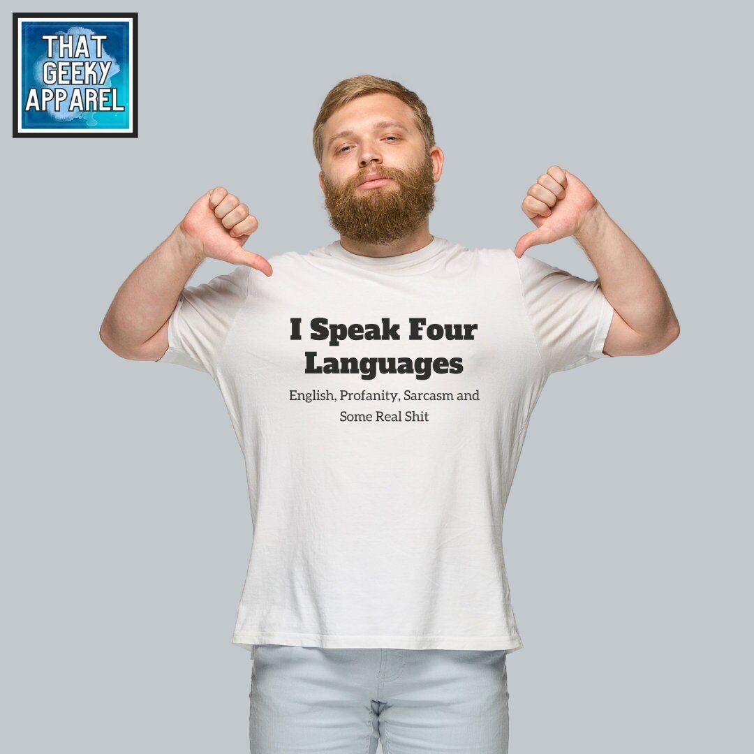 Hablo cuatro idiomas. Inglés malas palabras sarcasmo y algo - Etsy España