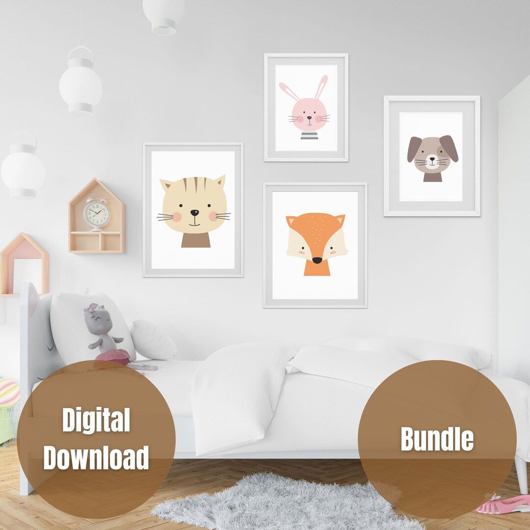 Cartoon Animal Bundle 2 Printables - Etsy