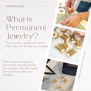 May include: Close-up of spools of gold chain, some with black accents, on a white surface. The chain is used to make jewellery.