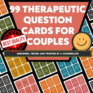 Therapeutische zelfhulpvragenkaarten voor koppels Relatietherapie Therapie Vertrouwen Gottman Liefde Talen Communicatie Conflictvaardigheden