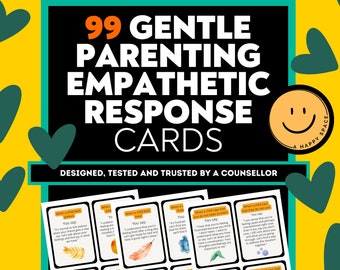 Gentle Parenting Resource Attachment Workbook Positive Discipline Worksheet SEL Flashcards Authoritative Empathetic Emotion Coaching Sheets
