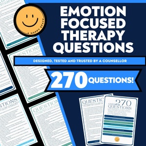 Emotion Focused Therapy EFT Therapeutic Questions Cheat Sheet EFIT Worksheets Emotional Regulation Cognitive Behavior Therapy CBT Couples