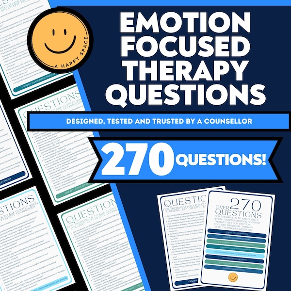 Emotion Focused Therapy EFT Therapeutic Questions Cheat Sheet EFIT Worksheets Emotional Regulation Cognitive Behavior Therapy CBT Couples