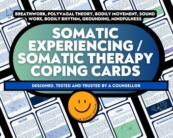 Somatic Experiencing SE Exercises Therapy Coping Skill Exercises for Nervous System Regulation Polyvagal Theory Flashcards Cheat Sheets PTSD