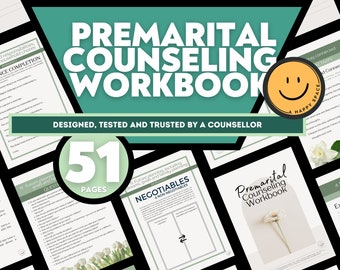 Self-Help Premarital Counseling Workbook Therapy Workbook Relationship Counseling Couples Therapeutic Trust Communication Marriage Languages