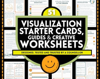 Visualization Tools for Therapists Worksheet Cards Guided Mental Imagery Journal Mindfulness Creative Exercises Goal-Oriented EQ Manifesting