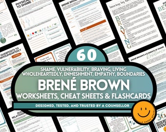 Brené Brown Schaamte Veerkracht Theorie BRAVING Kwetsbaarheid Met heel je hart leven Empathie Grenzen Authenticiteit Wrok Werkbladen Kaarten