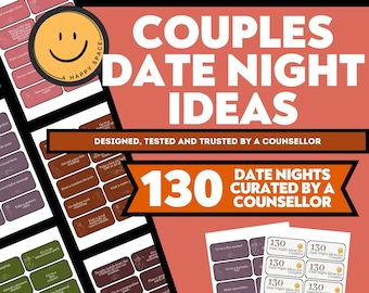 Couples Therapy Date Night Idea Cards Relationship Counseling Therapeutic Exercises Trust Gottman Method EFT Esther Perel Shared Meaning CBT