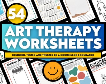Art Therapy Worksheets Techniques Resource Cards Therapeutic Healing Creative Interventions Expressive Arts Counselor Strength-based Therapy