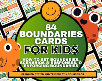 Boundary Setting & Enforcing Cheat Cards for Kids Assertiveness Social Skills SEL Emotional Learning Autism Tools Anxiety IFS SFBT Bullying