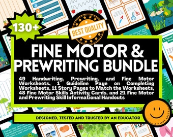 Prewriting Worksheets Fine Motor Skills Child Development Resource Preschool Homeschool Tools Curriculum Play-Based Learning Activities ASD
