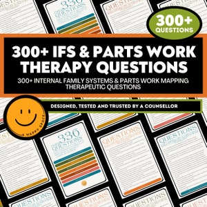 Internal Family Systems IFS Parts Work Therapeutic Questions Cheat Sheet for Therapists Trauma Anxiety ASD Borderline Personality Office EQ