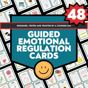 Geführte Emotionsregulationskarten, ELQ Bewältigungsfähigkeiten, SEL-Fähigkeiten, EFIT Bewältigungsfähigkeiten, Bewältigungsfähigkeiten der emotionalen Regulierung, Panik, Angst