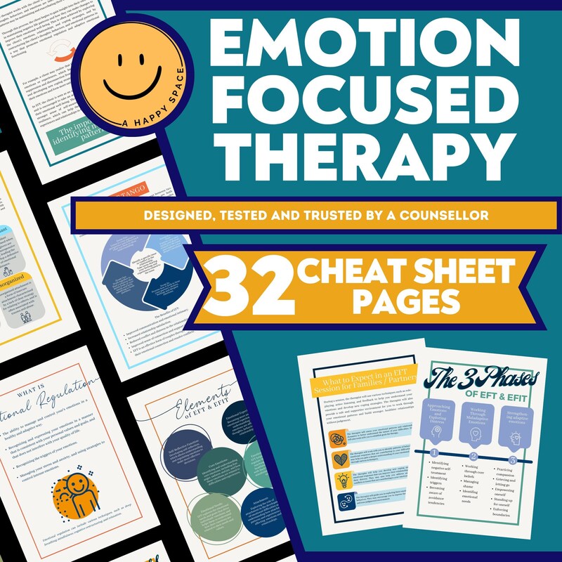 Emotion Focused Therapy Worksheets Etsy