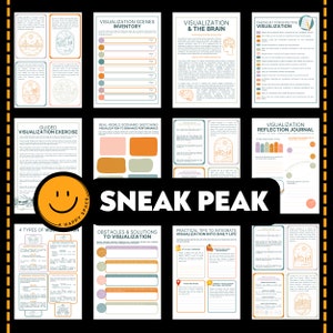 Visualization Tools for Therapists Worksheet Cards Guided Mental Imagery Journal Mindfulness Creative Exercises Goal-Oriented EQ Manifesting image 4