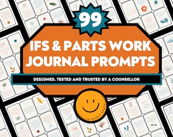 Internal Family Systems IFS Parts Work Journal Prompts for Therapists Worksheets Trauma Anxiety Perfectionism Borderline Personality Office