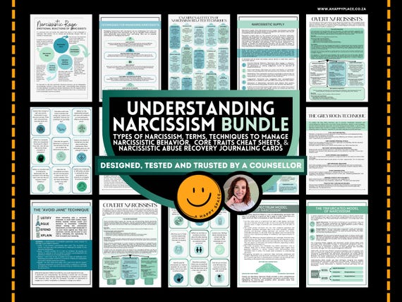 Narcissism Terms Types Techniques Cheat Sheets Grandiose Journal Cards Bundle Narcissistic Abuse Recovery Gaslighting C-PTSD NPD Love Bomb