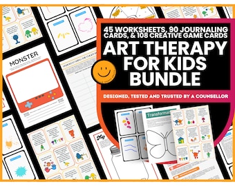 Art Therapy Worksheets Kids Tools Resource Therapeutic Play Creative Interventions Expressive Arts Counseling Children School Game Cards SEL