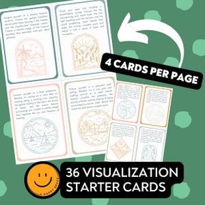 Visualization Tools for Therapists Worksheet Cards Guided Mental Imagery Journal Mindfulness Creative Exercises Goal-Oriented EQ Manifesting image 5