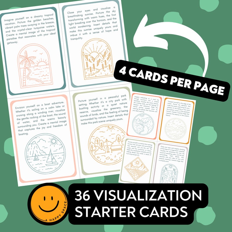 Visualization Tools for Therapists Worksheet Cards Guided Mental Imagery Journal Mindfulness Creative Exercises Goal-Oriented EQ Manifesting image 5