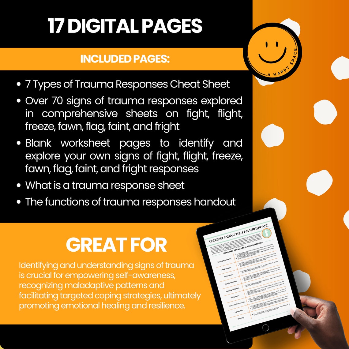 7 Types Signs Fight Flight Freeze Fawn Trauma Response Worksheets ...