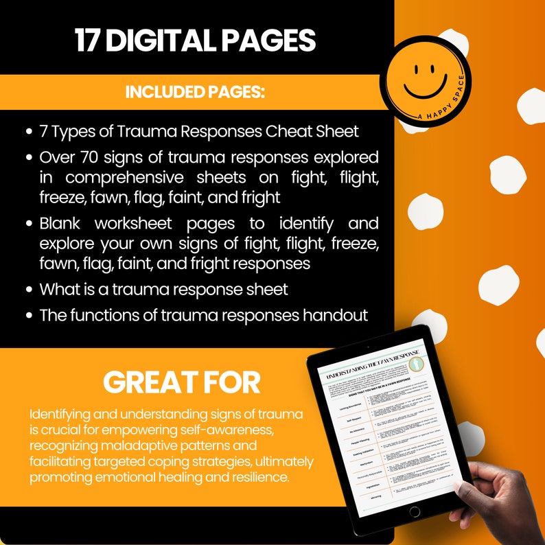 7 Types Signs Fight Flight Freeze Fawn Trauma Response Worksheets ...