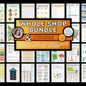 Terapi Arbetsblad Verktyg Trauma Ångest Depression Lek Somatisk IFS Gränser ADHD Autism KBT Gottman Barn Par Konst Autism Brené Brown