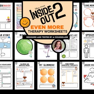 Inside Out 2 Emotional Regulation Worksheet School Counseling Social Emotional Learning SEL Kids Play Therapy Worksheets Coping Skills DBT