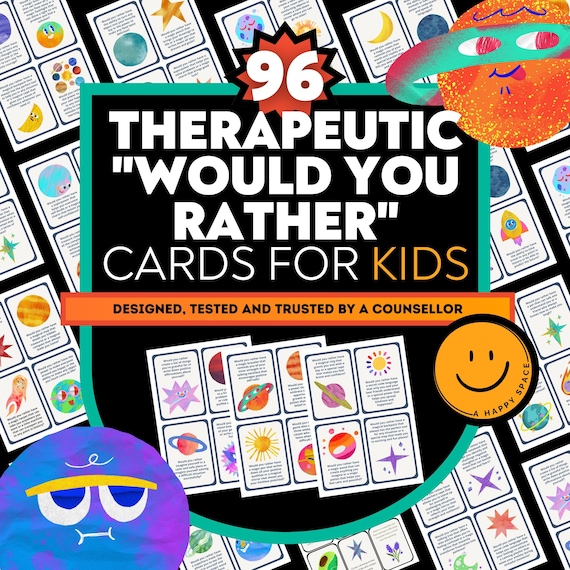 Therapeutic Would You Rather Questions for Kids, Play Therapy, Coping Skill Cards, Therapeutic Conversation Cards, Gentle Parenting, IFS, EQ