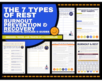 7 Types of Rest Burnout Prevention Recovery ADHD Autistic Quiz Worksheets How Do I Treatment Occupational Depression Workbook Anxiety NDA EQ
