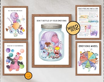 Inside Out 2 Poster PNG, Printable Positive Affirmations for Kids, Calm Corner & School Counseling SEL Decor, Therapy Office and DIY Shirts