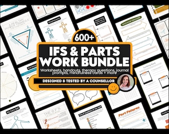 IFS Worksheets, IFS Worksheets Parts Work Internal Family Systems Printable Self-Therapy Cards Therapy, Parts Work Worksheets, IFS Workbook