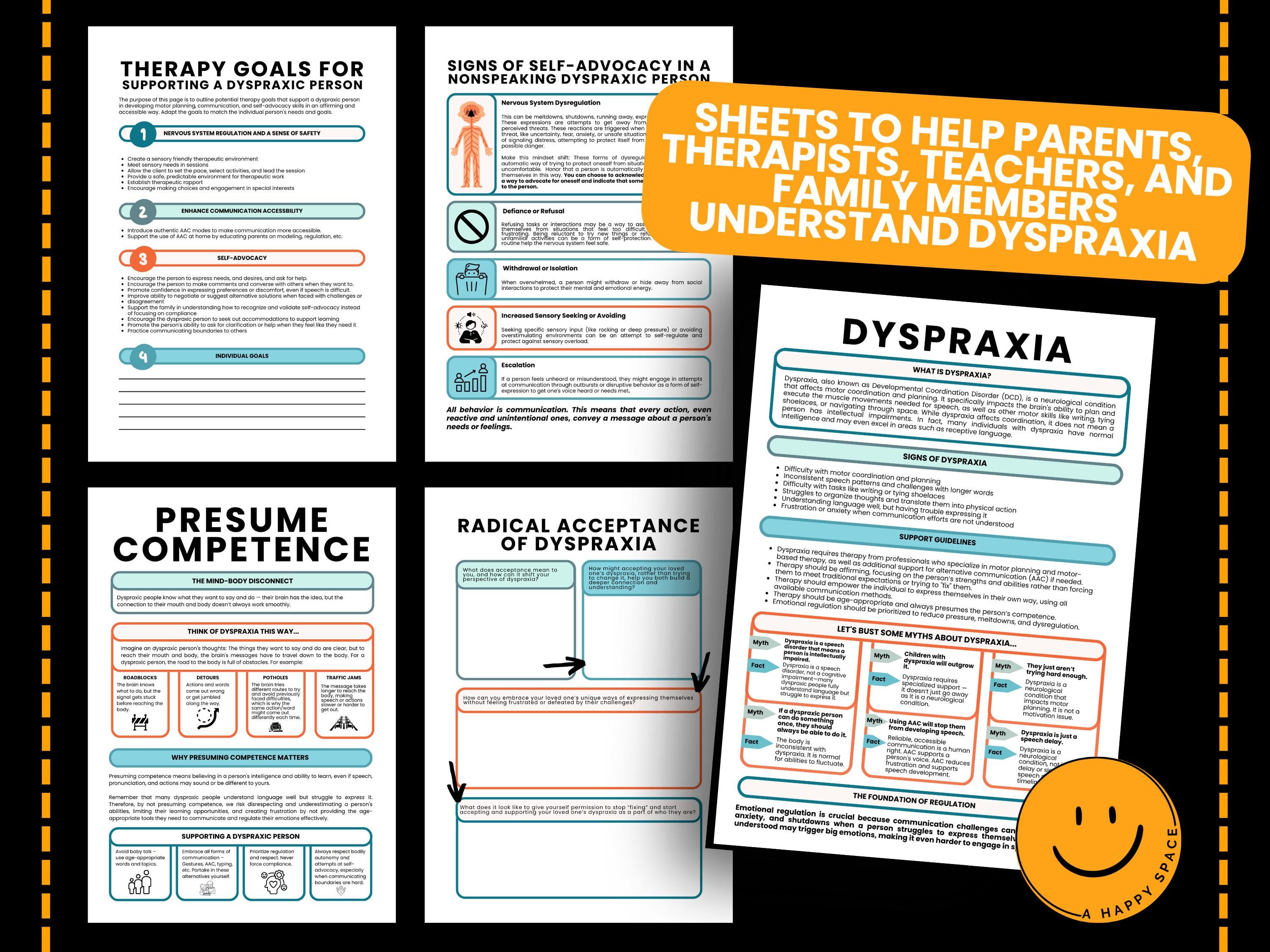 Dyspraxia (developmental Coordination DCD) Info Sheets PDF, Printable ...