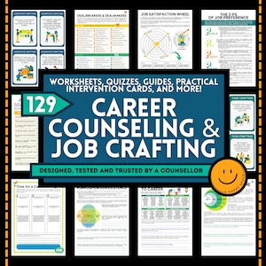 Toolkit voor loopbaancoaching Begeleiding Counselingtechnieken Jobcrafting Ikigai-werkbladen Quizkaarten Planningsvragen Groeizone Waarden SFBT