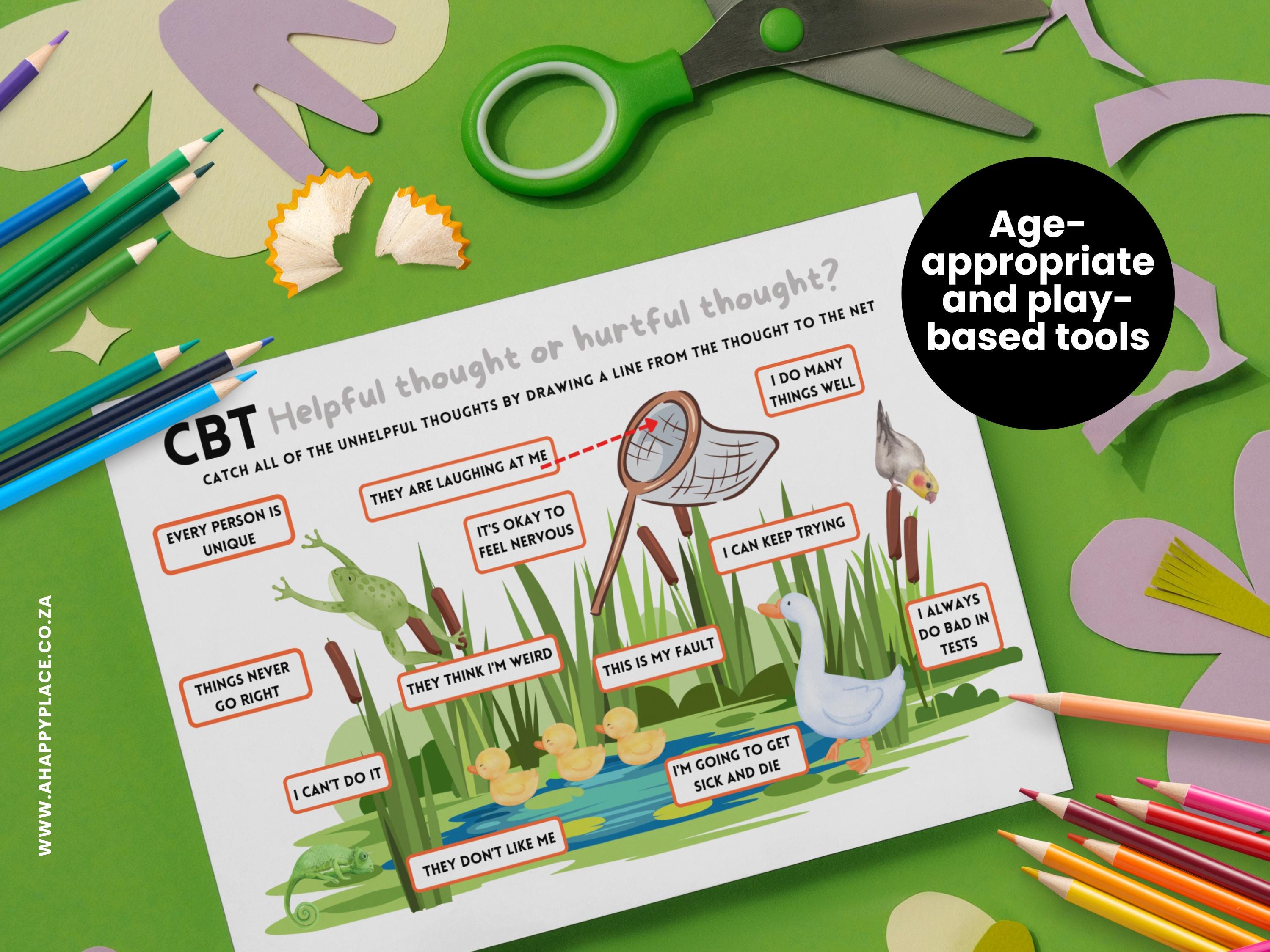 Therapy Worksheets for Kids PDF Bundle, Printable Play Therapy Tools ...