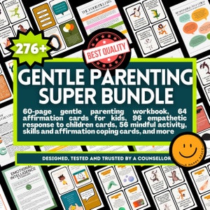 Gentle Parenting Resource Attachment Workbook Positive Discipline Worksheet Parent Cheat Sheet Development SEL Emotion Coaching Affirmations