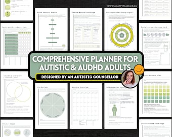 Autistic & AuDHD Adults Planner PDF, Neurodiversity Affirming, Low Demand PDA, Time Blindness, Late Diagnosed, Burnout and Sensory Friendly