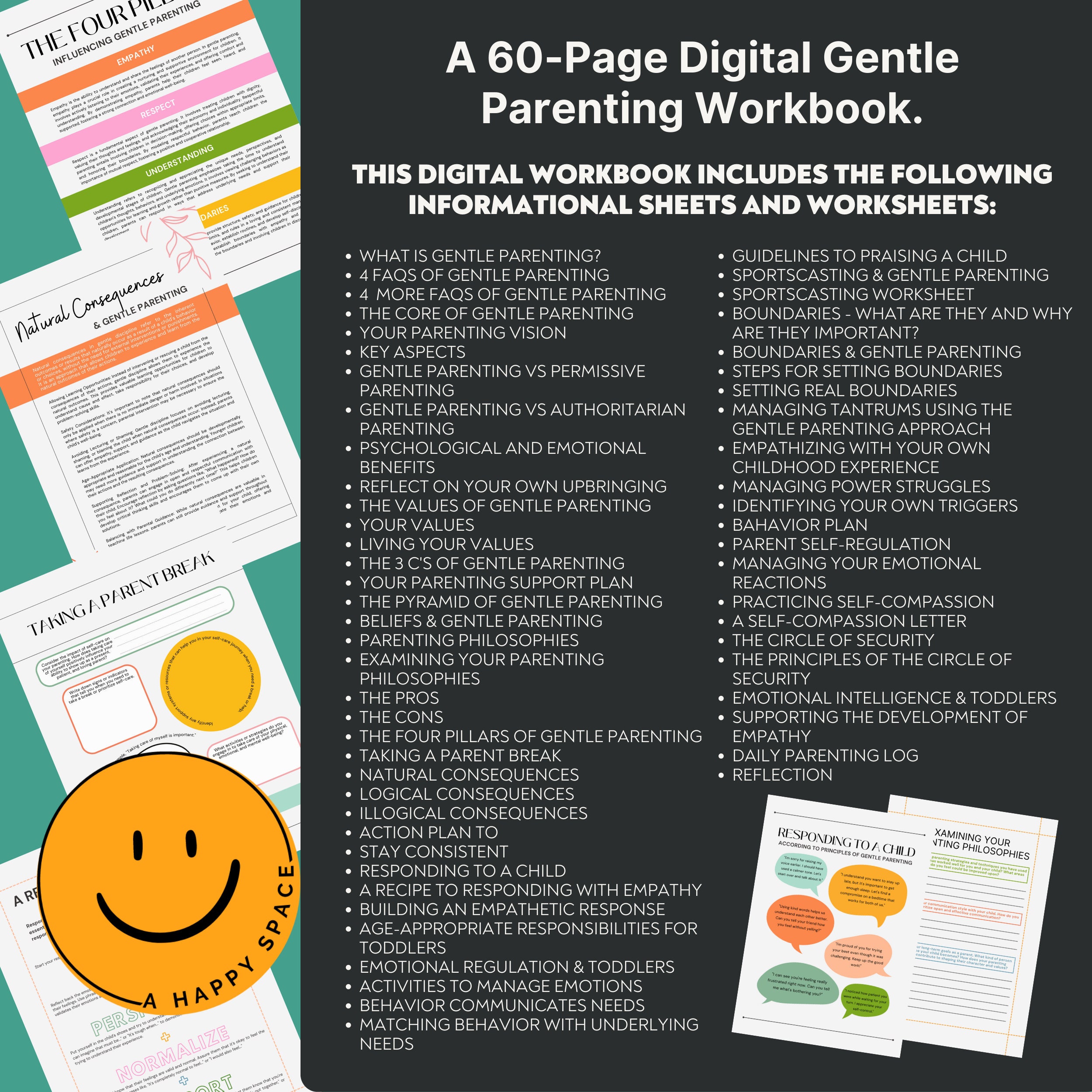 Gentle Parenting Resource Attachment Workbook Positive Discipline ...