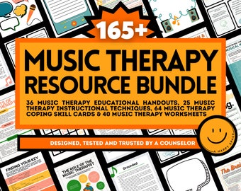 Resurspaket för musikterapi för terapeuter, arbetsblad, sessionsidéer, kreativa interventioner, expressiva terapeutiska konstterapiverktyg, IFS