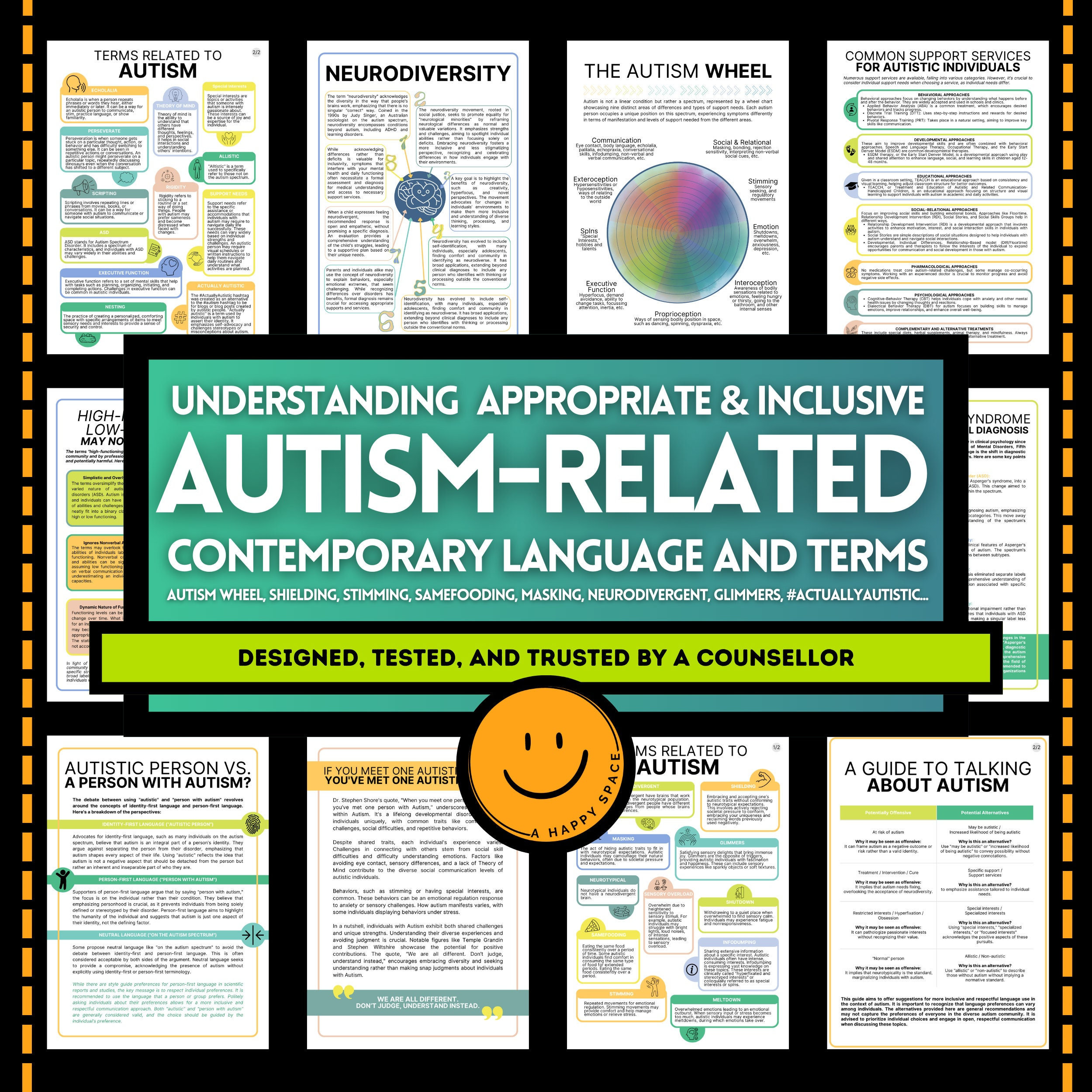 Autism ASC Spectrum Condition Language Guide Vocab Terms Masking  Neurodiversity Special Interests Stimming Support Guide Shutdown ASD Book