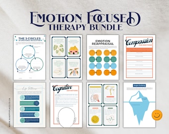 Emotion Focused Therapy, EFT, Resource Bundle for Therapists, Emotional Regulation, EFIT Cards and Worksheets, Couples, Family, Social Work