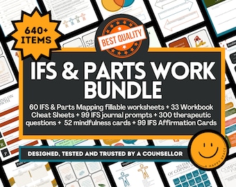 IFS Resource Bundle Parts Work Worksheets Internal Family Systems Cheat Sheets Self-Therapy Cards Handouts for Therapists Office Forms Cards