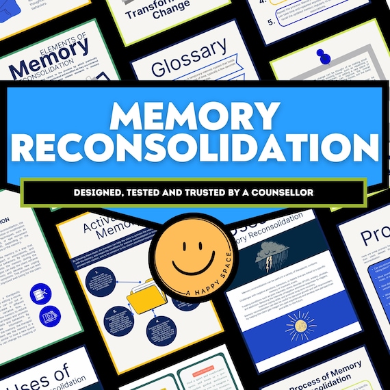Memory Reconsolidation PTSD Psychoeducation Trauma Cheat Sheets Panic Disorder Consolidation Workbook Inner Child Work Anxiety IFS Polyvagal