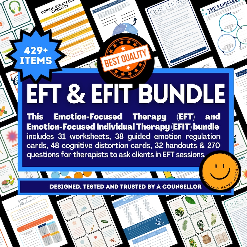 Emotion Focused Therapy EFT Resource Bundle for Therapists Regulation ...