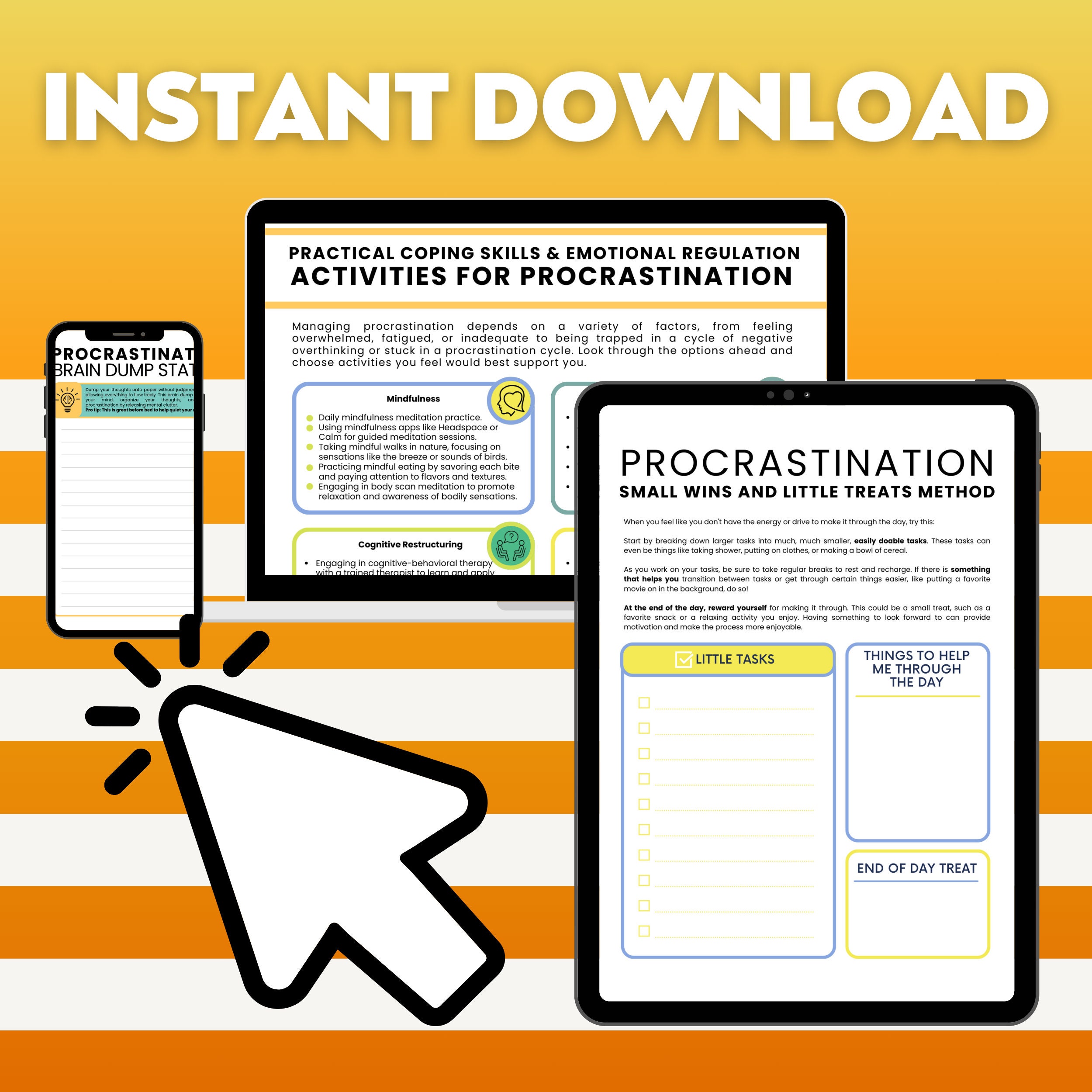 Understanding Procrastination Worksheets Task Avoidance Managing Time ...