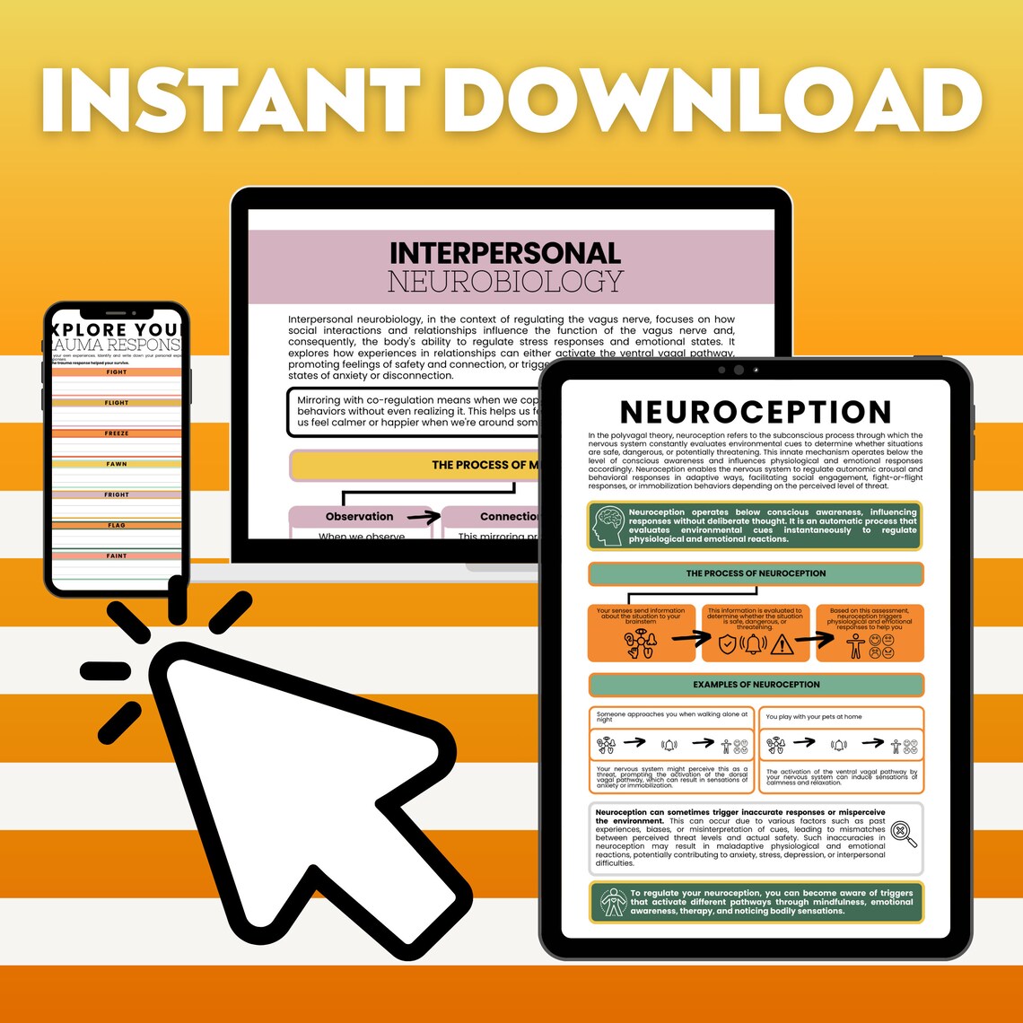 Polyvagal Theory Worksheets Cheatsheet Nervous System Regulation Vagus ...